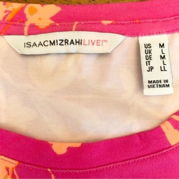 "As Is" Isaac Mizrahi Live! Floral Printed Modal Blend Swing Top Medium - Picture 6 of 9